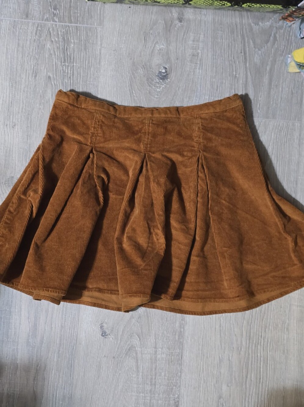 SO Corduroy Circle Skirt in Chestnut